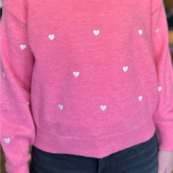 NWOT Staccato Pink Heart Sweater,M/L - Picture 2 of 8
